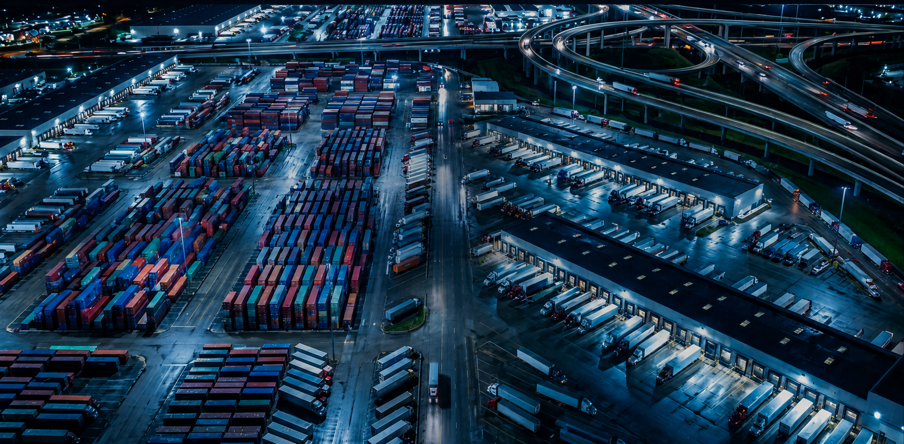 Nexafleet logistics hub aerial view